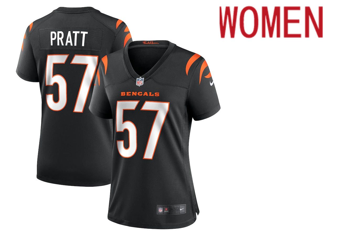 Women Cincinnati Bengals #57 Germaine Pratt Nike Black Game NFL Jersey